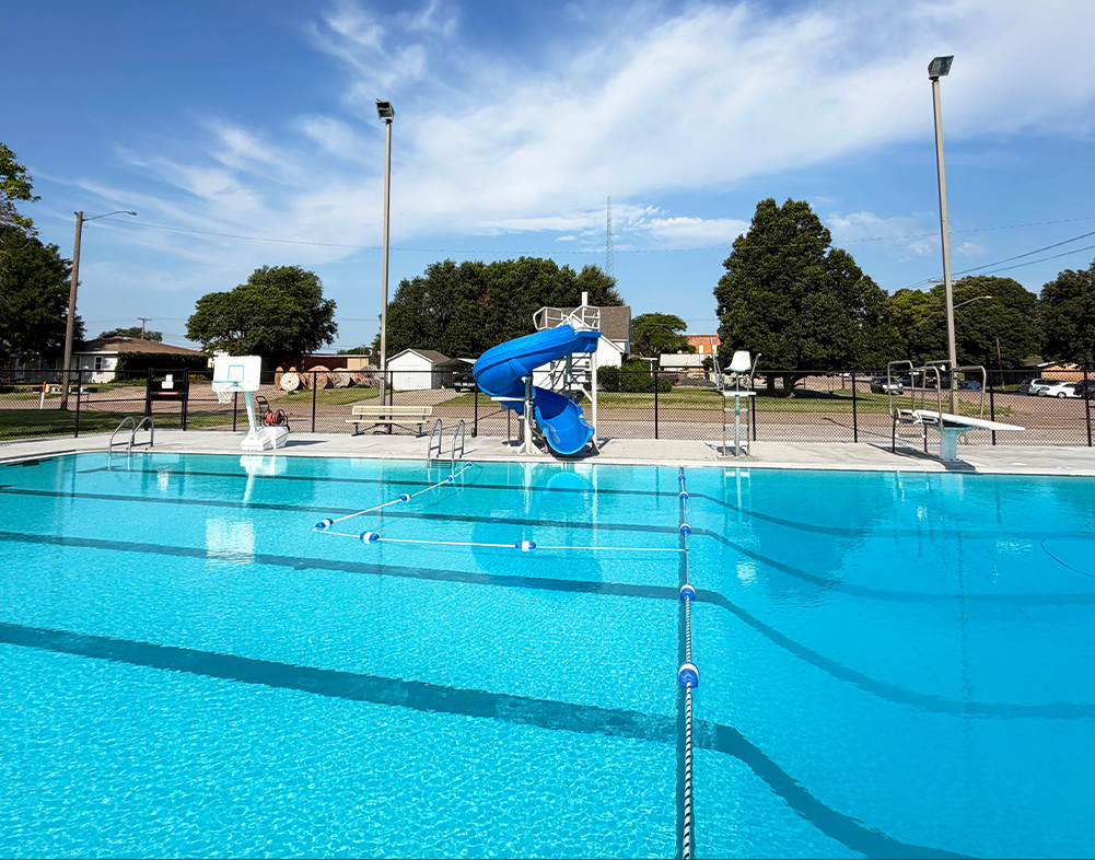 slide at cambridge pool